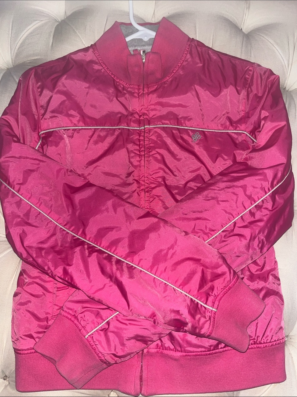 South Pole Gray Jacket with Pink Logo Trim